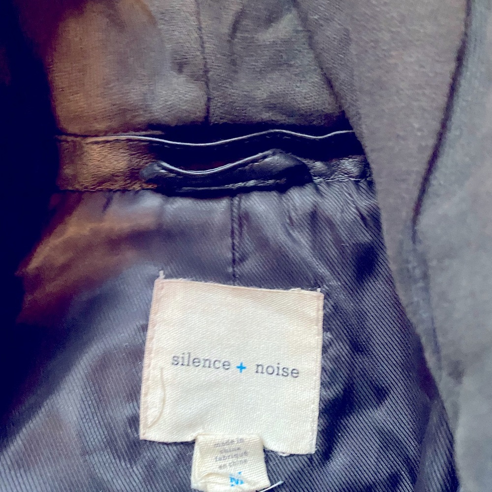 It’s A Black Leather Sweatshirt it size medium it’s made by Silence&Noise